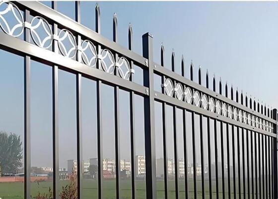 Robust Steel Palisade Fence Panels For Protection Driveway Gates Rail W Section Palisade Fence