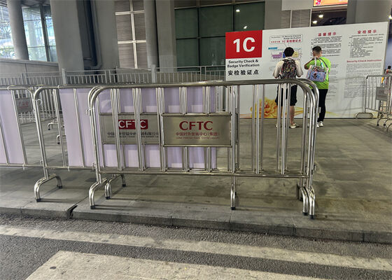 Quick Assembly Tool Free Crowd Control Barrier Flat Feet Options Steel Event Barricade 1.0x1.5m